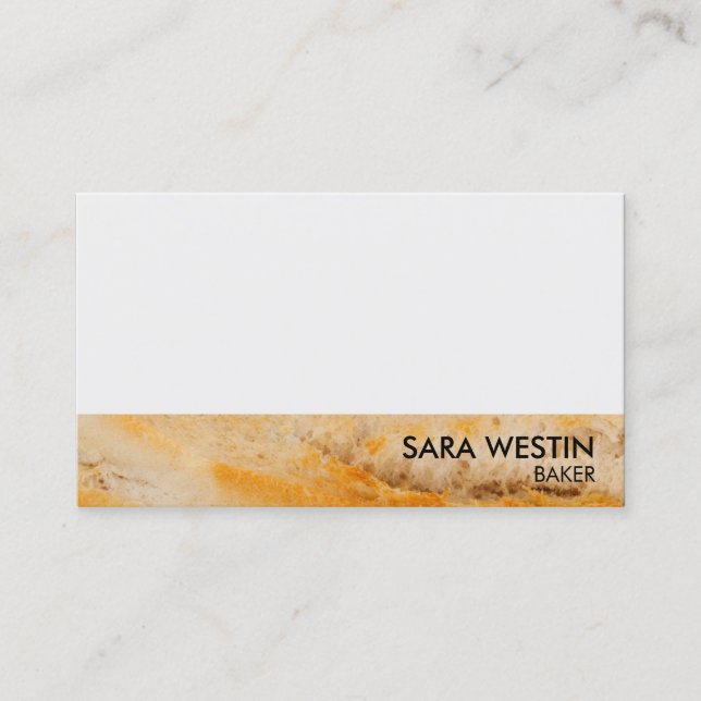 Tarjeta De Visita Baker Baking Bakery Business Card (Anverso)