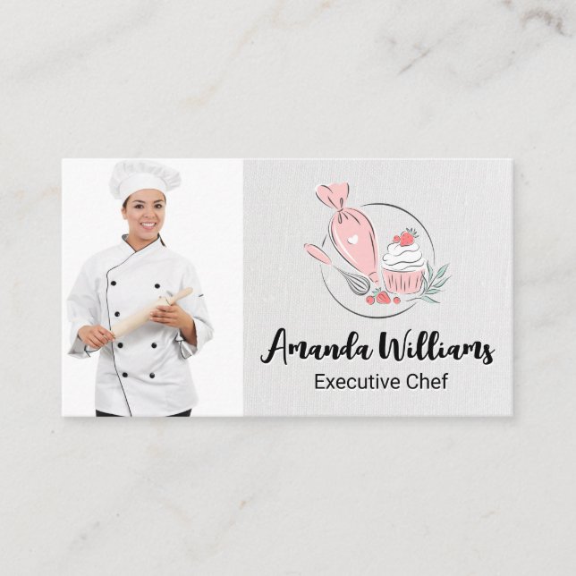 Tarjeta De Visita Baker | Chef | Logotipo culinario (Anverso)