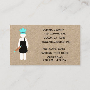 Tarjeta De Visita Baker con bobina
