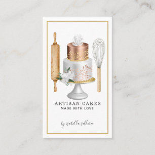 Tarjeta De Visita Baker Pastry Acuarela Hormigueo
