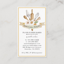 Tarjeta De Visita Baker Pastry Chakers Bakers Tools Square Business