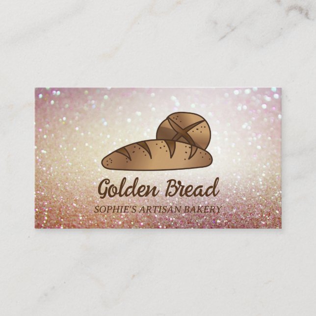 Tarjeta De Visita Baker una panadería de pan rúcula (Anverso)