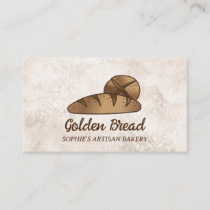 Tarjeta De Visita Baker una panadería de pan rúcula