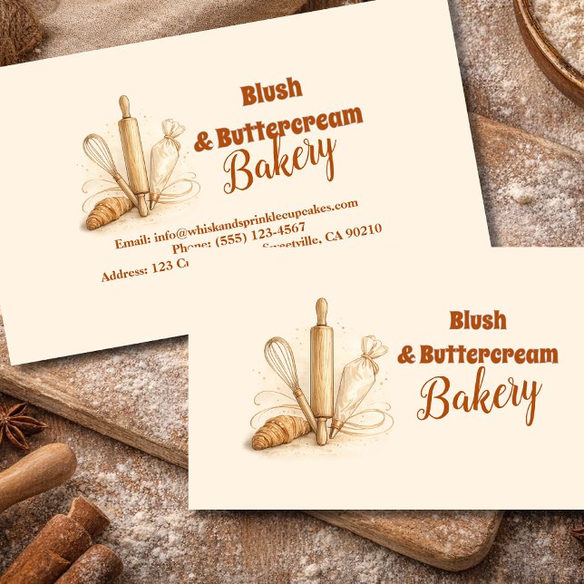 Tarjeta De Visita Bakery Logo Pastry Shop Branding (Subido por el creador)