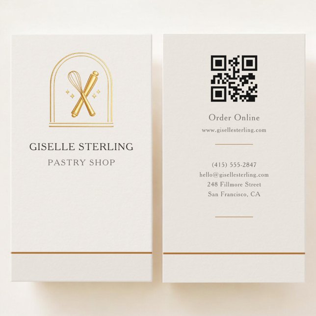 Tarjeta De Visita Bakery Pastry Shop QR Code (Subido por el creador)
