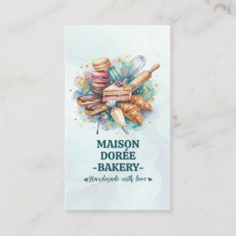 Tarjeta De Visita Bakery Store Pastry Chef Dessert Sweets Cake Baker