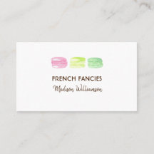 Bakery Watercolor Macaroon francés