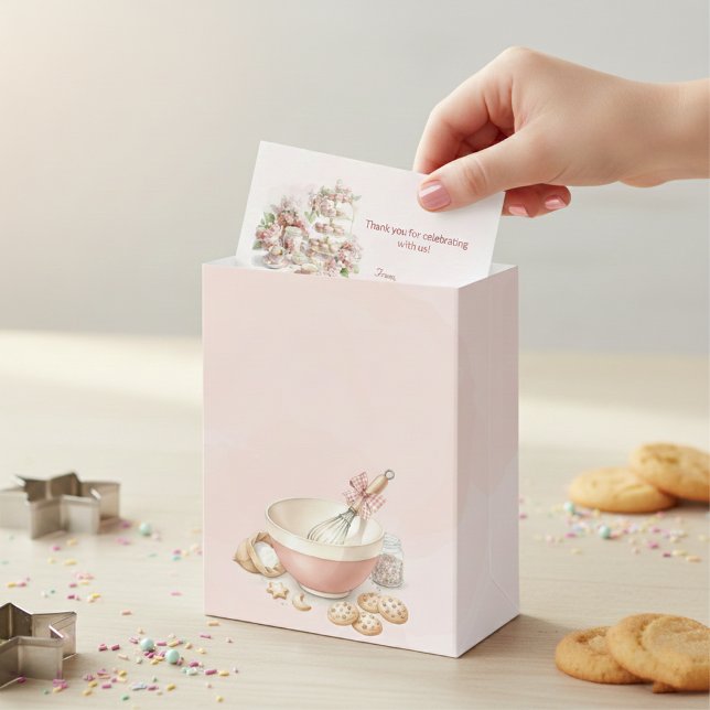 Tarjeta De Visita Baking Party Birthday Favor Thank You Insert (Subido por el creador)