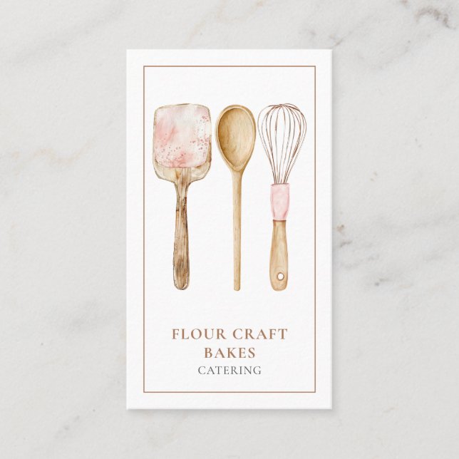 Tarjeta De Visita Baking Utensils Baker (Anverso)