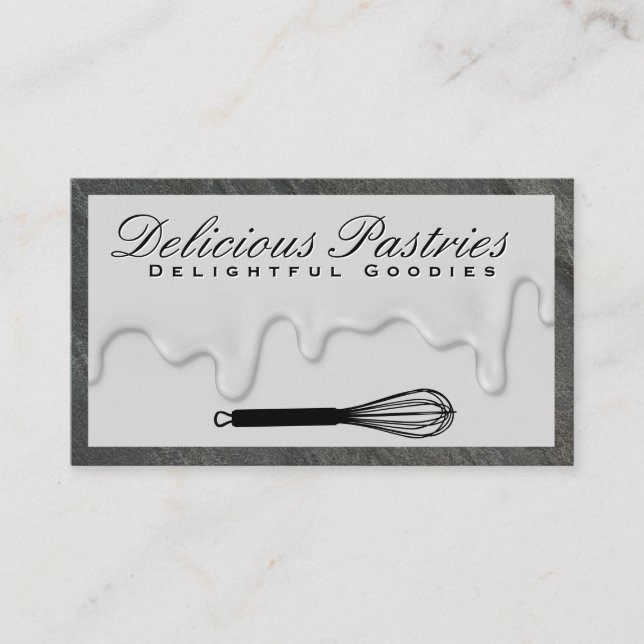 Tarjeta De Visita Baking Whisk | Rastreo de escarcha (Anverso)