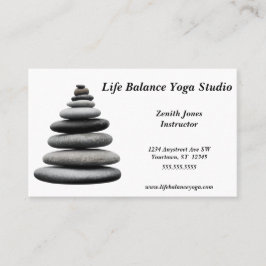 Tarjeta De Visita Balancing Rocks Yoga Spa Holistic Self-Care