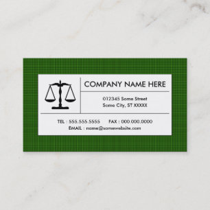 Tarjeta De Visita balanza de justicia de cuadros escoceses