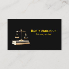 Tarjeta De Visita Balanza de la Justicia sobre Libros -- Abogado