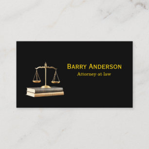 Tarjeta De Visita Balanza de la Justicia sobre Libros -- Abogado