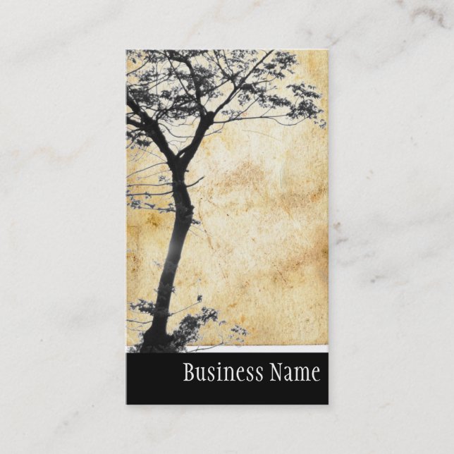 Tarjeta De Visita Balanza l fotografía del árbol del zen de la (Anverso)