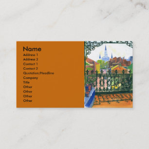 Tarjeta De Visita Balcón del barrio francés,