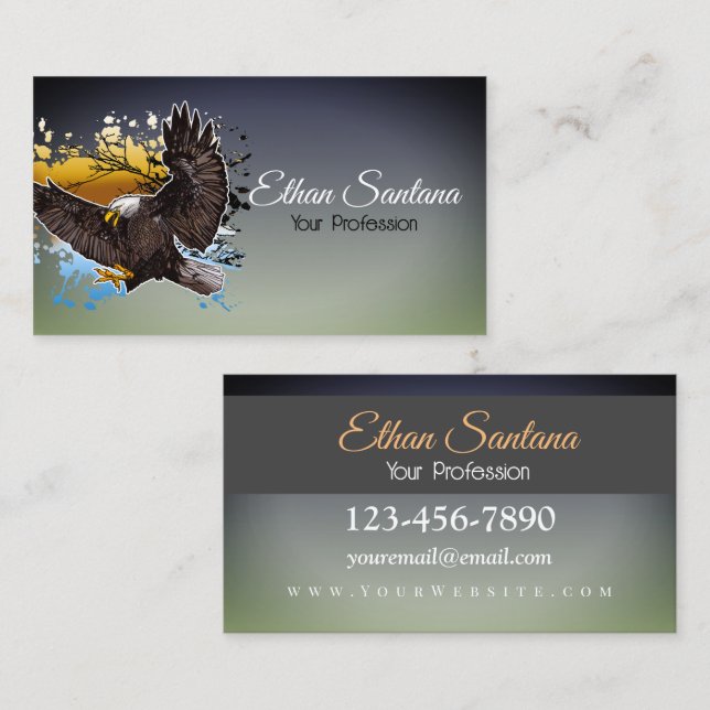 Tarjeta De Visita Bald Eagle (Anverso / Reverso)