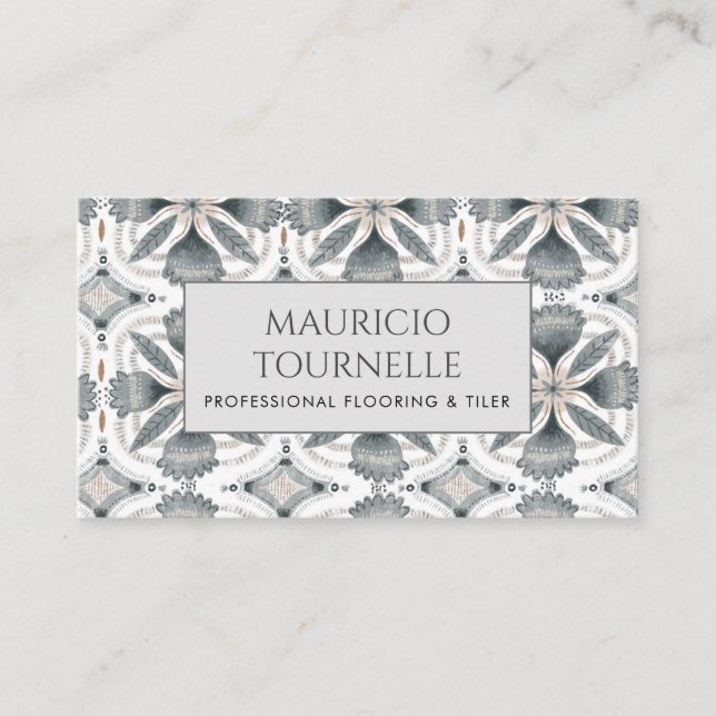 Tarjeta De Visita Baldosas para suelos profesionales (Anverso)