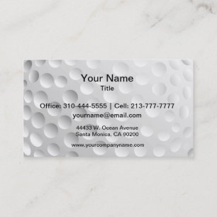 Tarjeta De Visita Ball de golf