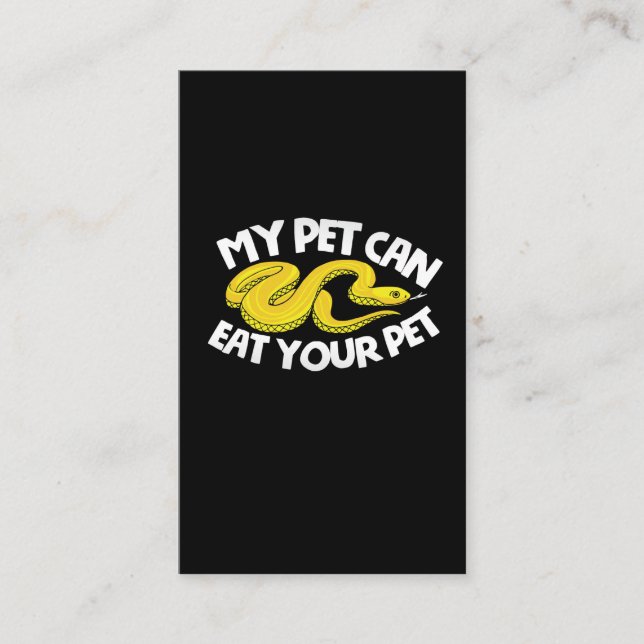 Tarjeta De Visita Ball Reptile Lover Pithon Snack (Anverso)