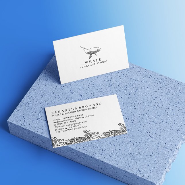 Tarjeta De Visita Ballena de acuario (Aquarium Whale Business Card)