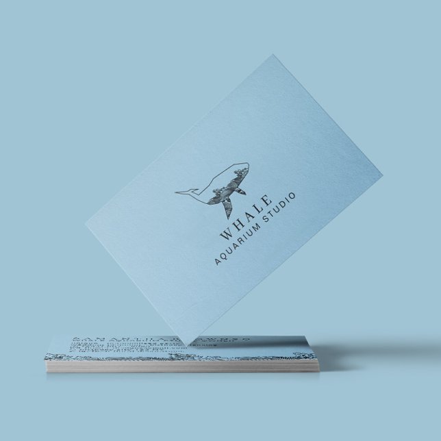 Tarjeta De Visita Ballena de Acuario Azul (Subido por el creador)
