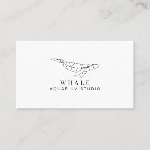 Tarjeta De Visita Ballena de acuario de pez de poli bajo blanco negr