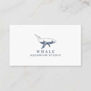 Tarjeta De Visita Ballena del Acuario de Surf de la Marina