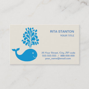 Tarjeta De Visita Ballena divertida