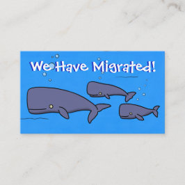 Tarjeta De Visita Ballenas de personalizados mudanzas mudanzas que h