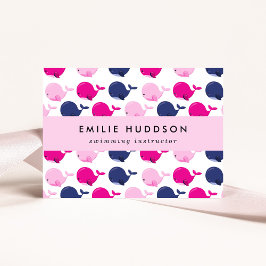 Tarjeta De Visita Ballenas, Instructor De Natación, Entrenador De Na