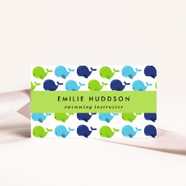 Tarjeta De Visita Ballenas, Instructor De Natación, Entrenador De Na