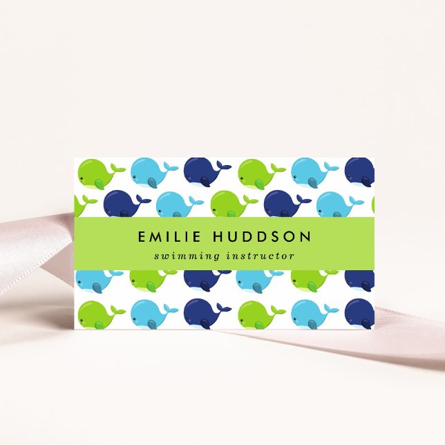 Tarjeta De Visita Ballenas, Instructor De Natación, Entrenador De Na (Subido por el creador)