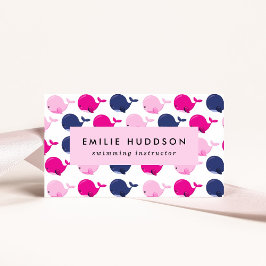 Tarjeta De Visita Ballenas, Instructor De Natación, Entrenador De Na