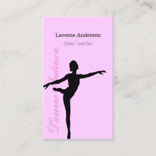 Tarjeta De Visita Ballerina Ballet Teacher Dance Studio