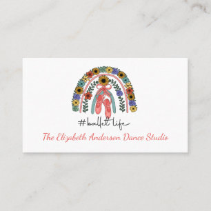 Tarjeta De Visita Ballerina Dance Studio Ballet Instructor Dancer