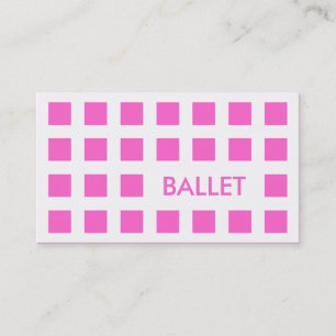 Tarjeta De Visita BALLET (cuadrados mod)