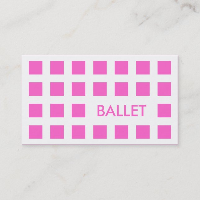Tarjeta De Visita BALLET (cuadrados mod) (Anverso)