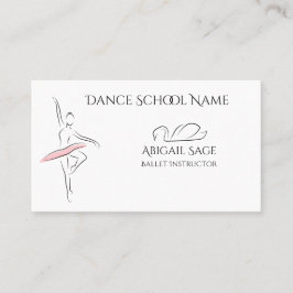 Tarjeta De Visita Ballet Dance Ballerina y Swan Professional
