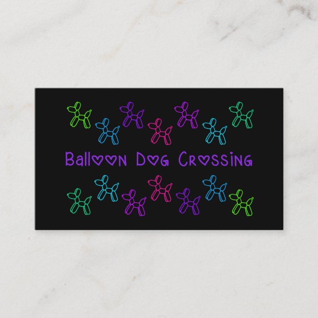 Tarjeta De Visita Balloon Dog Crossing Business Cards