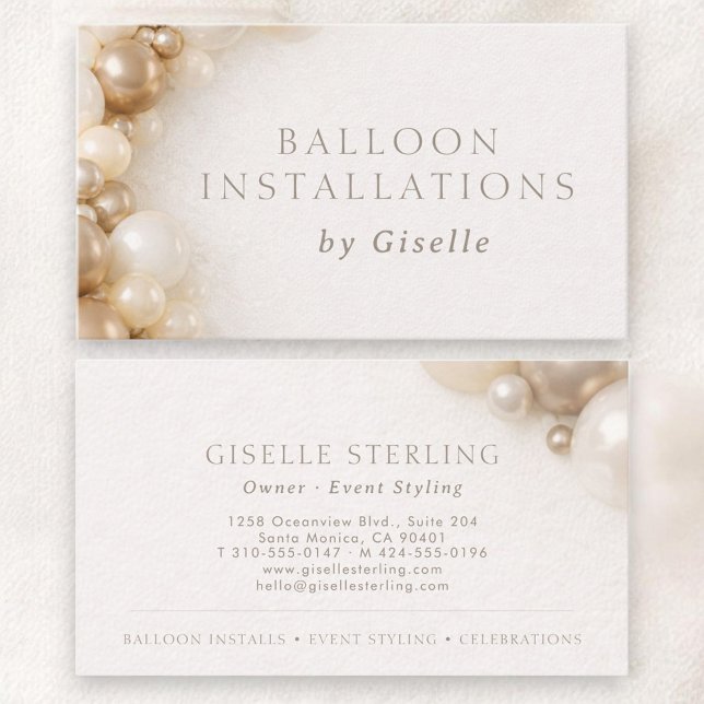 Tarjeta De Visita Balloon Installations Party Decorating (Subido por el creador)