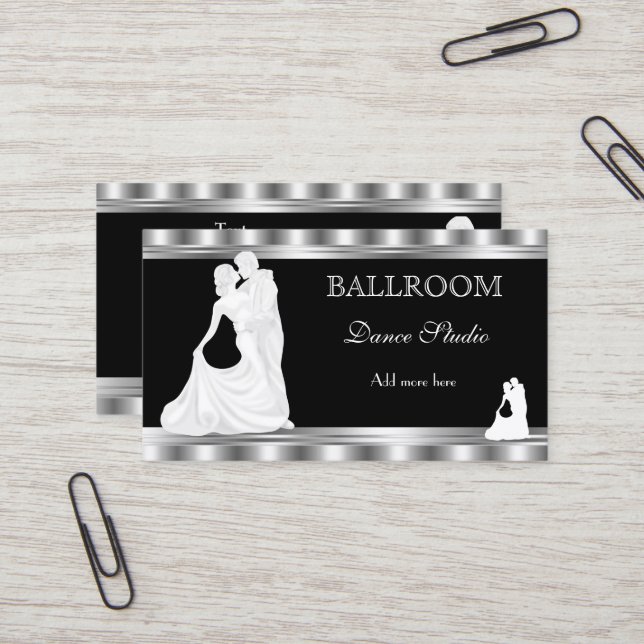 Tarjeta De Visita BALLROOM Dance Studio Lecciones de baile 3 (Anverso/Reverso In Situ)
