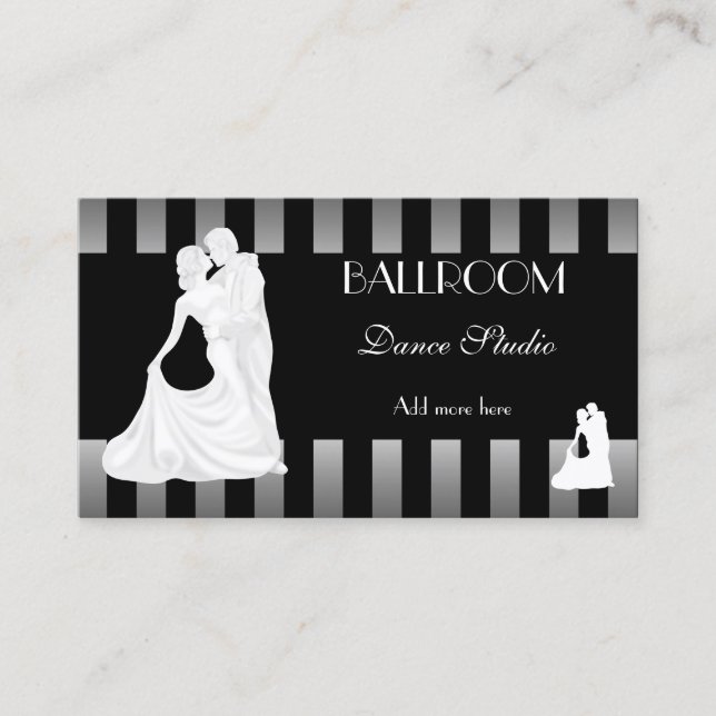 Tarjeta De Visita BALLROOM Dance Studio Lecciones de baile 3 (Anverso)