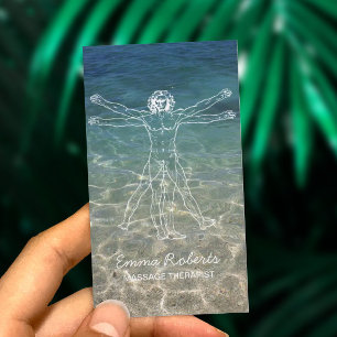 Tarjeta De Visita Balneario curativo elegante del mar de la terapia