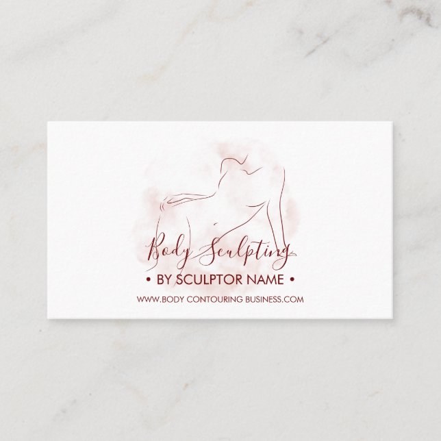 Tarjeta De Visita balneario de escultura de cuerpo de Borgoña (Anverso)