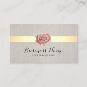 Tarjeta De Visita Balneario de lino elegante del salón de la raya