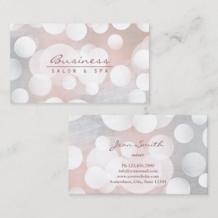 Tarjeta De Visita Balneario de plata moderno del salón de belleza