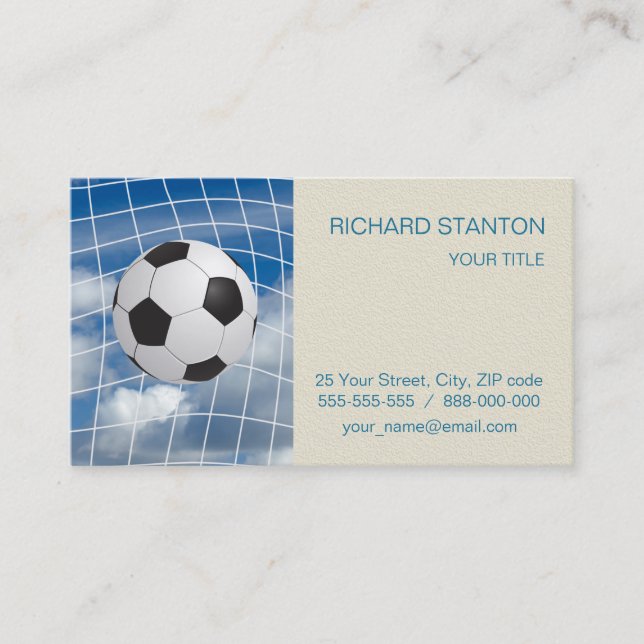 Tarjeta De Visita Balón de fútbol (Anverso)