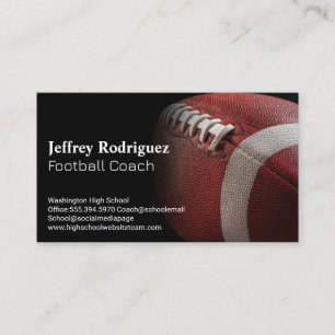 Tarjeta De Visita Balón de fútbol   Entrenador