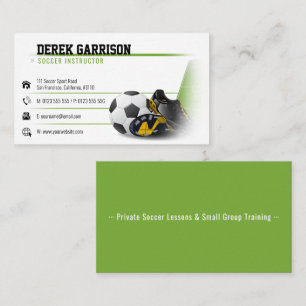 Tarjeta De Visita Balón de fútbol   Instructor de fútbol